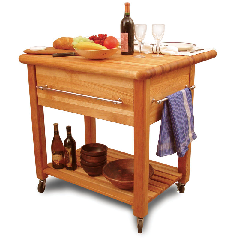 Winston Porter Selborne Solid Wood Kitchen Cart & Reviews Wayfair